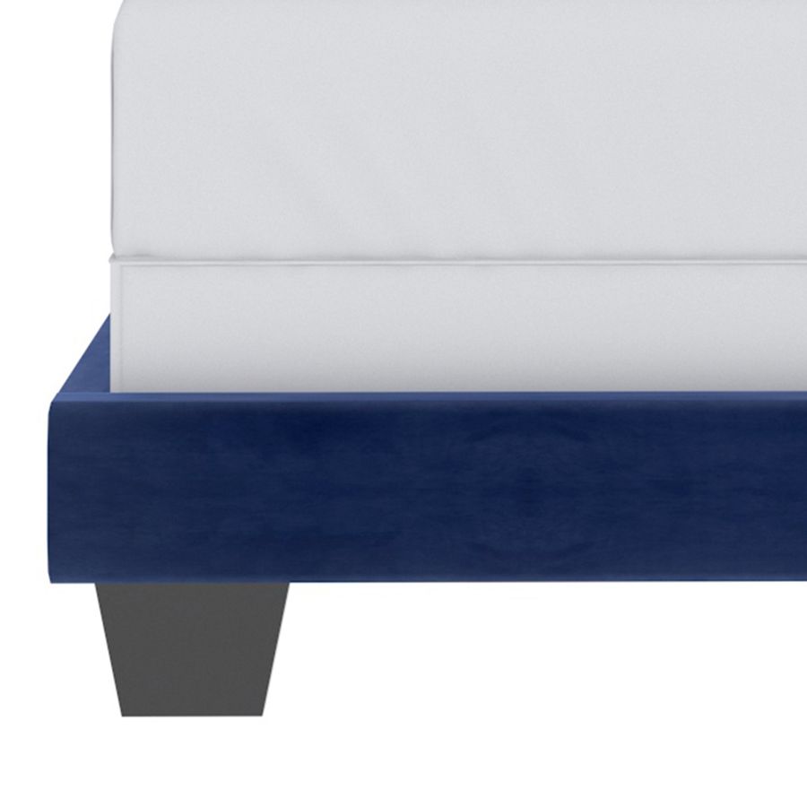 Lit double Gunner 54" en velours bleu