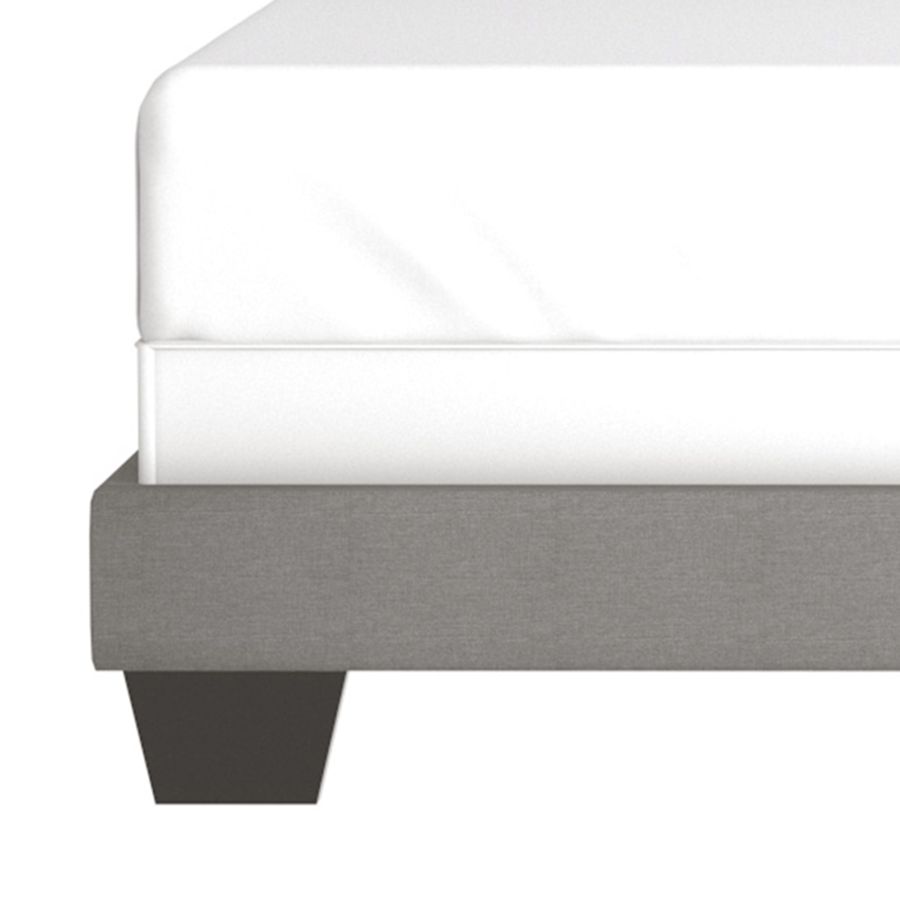 Très grand lit Gunner de 78 po en tissu gris clair