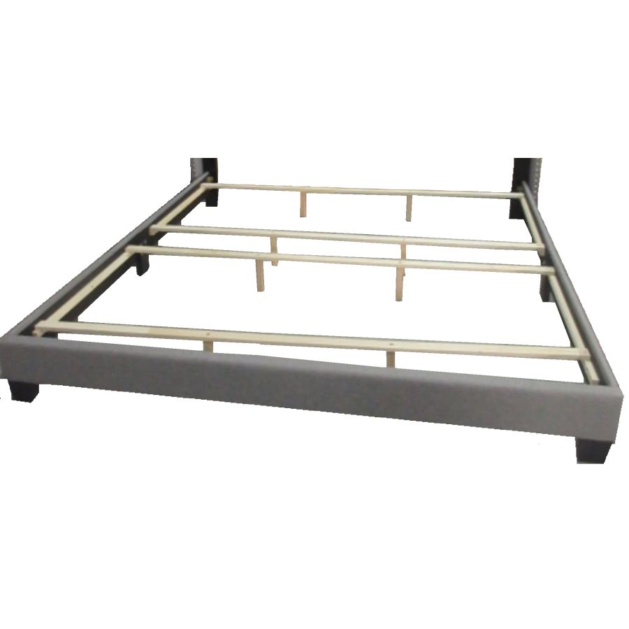 Très grand lit Gunner de 78 po en tissu gris clair