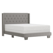 Grand lit Gunner 60" en tissu gris clair