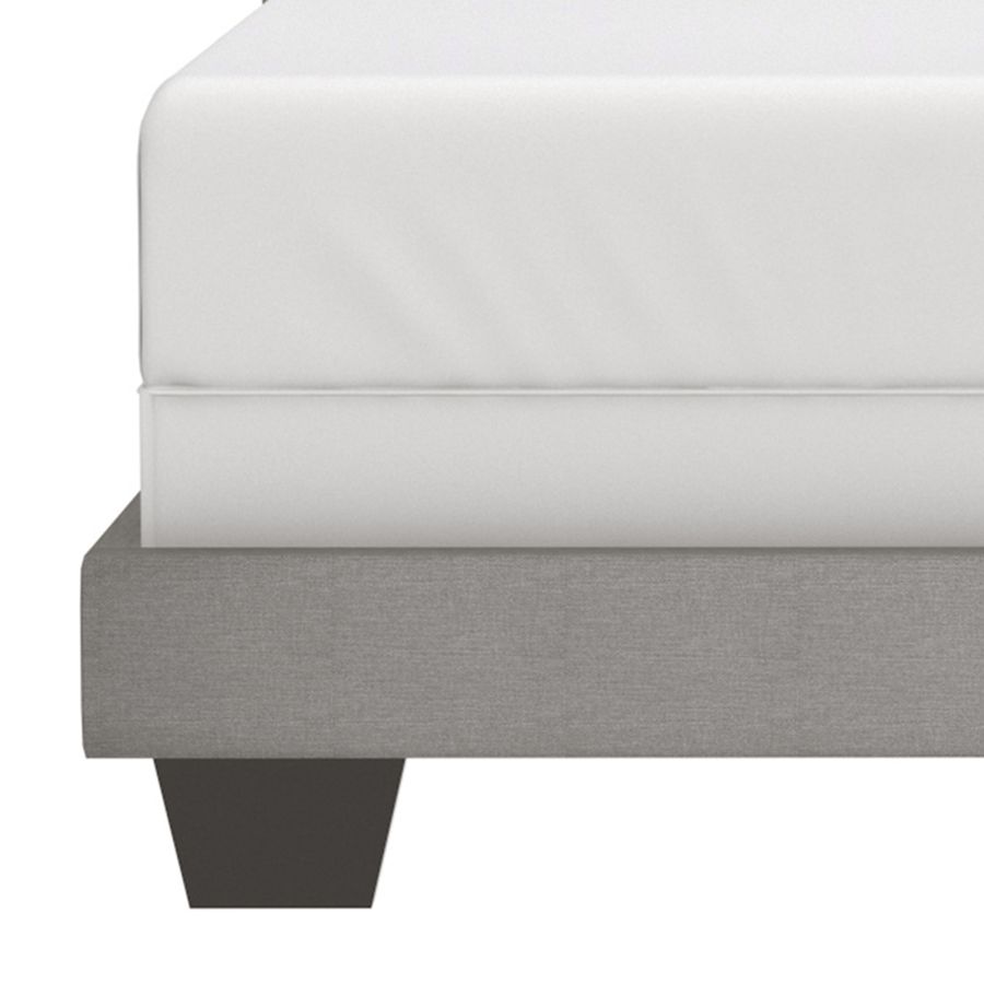 Grand lit Gunner 60" en tissu gris clair