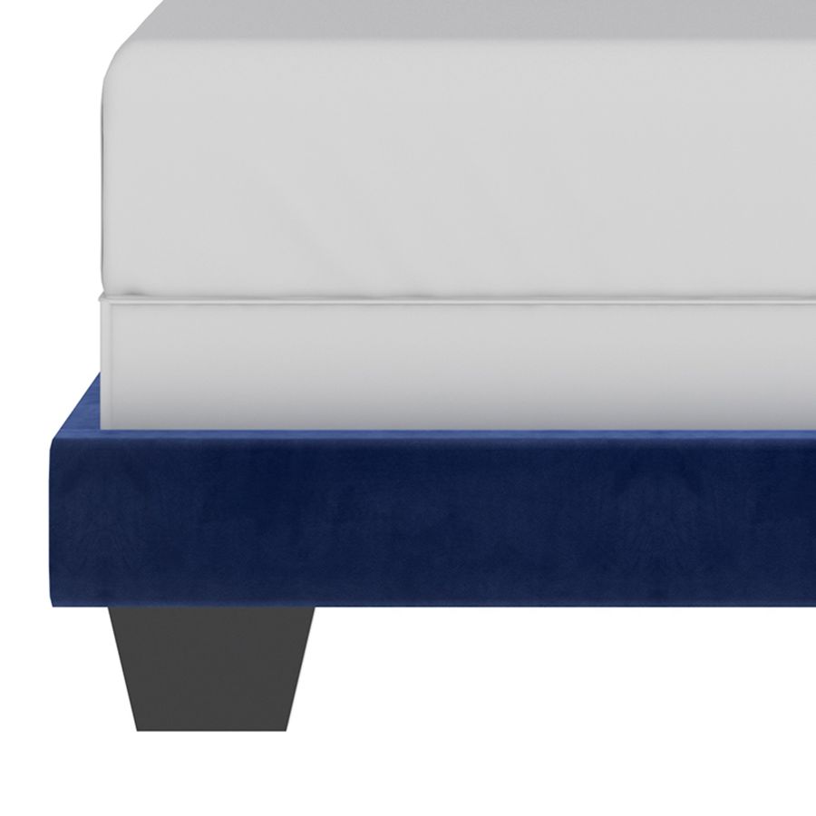 Grand lit Gunner 60" en velours bleu