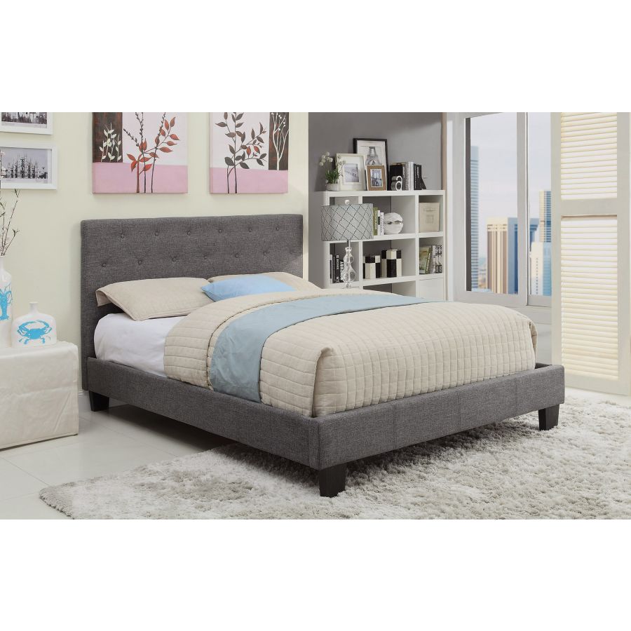 Lit plateforme double 54" Summit en gris