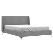Grand lit plateforme Hambourg de 60 po en gris