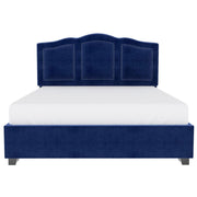 Grand lit plateforme Diana 60" avec tiroirs de rangement en bleu