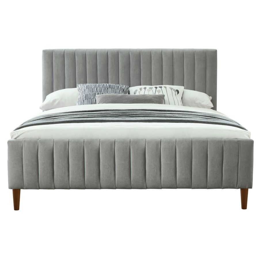 Lit plateforme queen 60" Hannah en gris clair