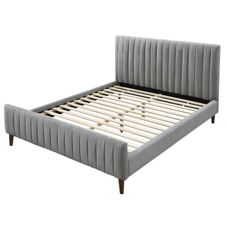 Lit plateforme queen 60" Hannah en gris clair