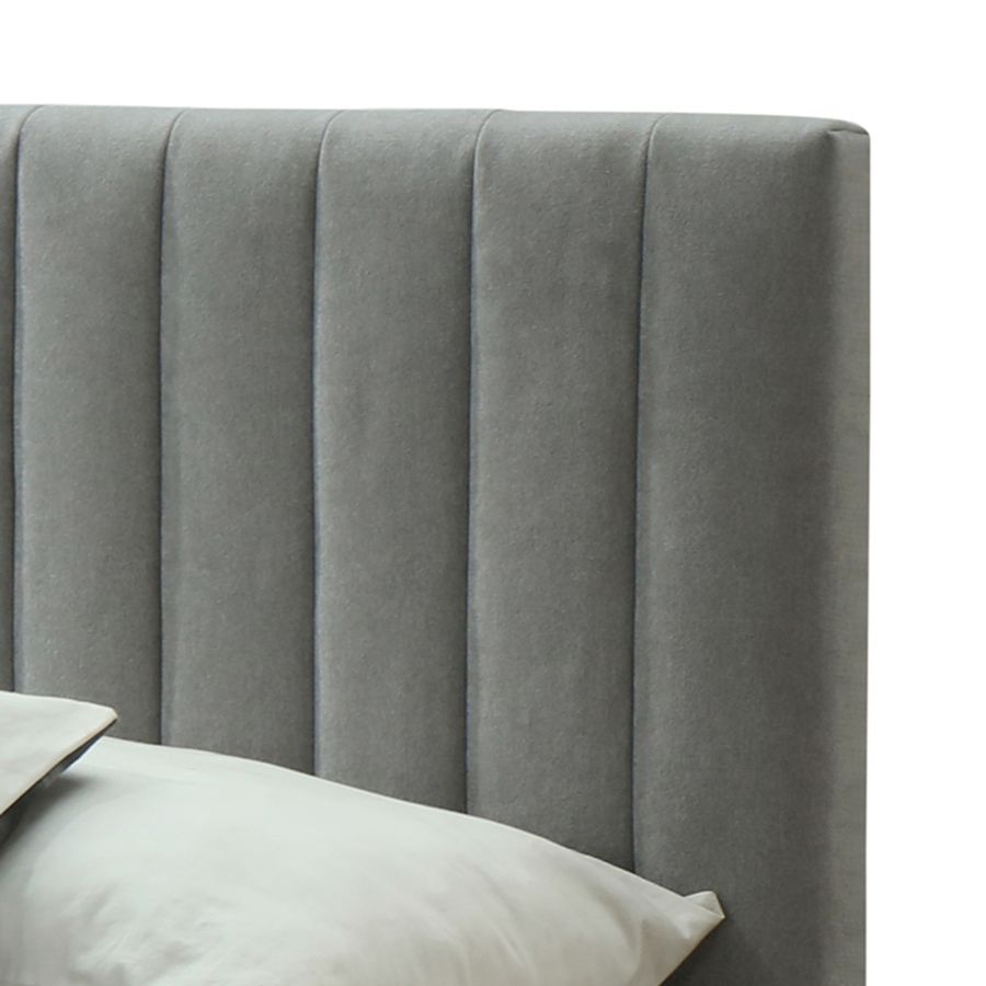 Lit plateforme queen 60" Hannah en gris clair