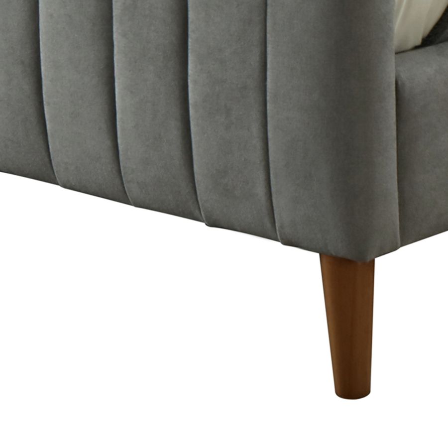 Lit plateforme queen 60" Hannah en gris clair