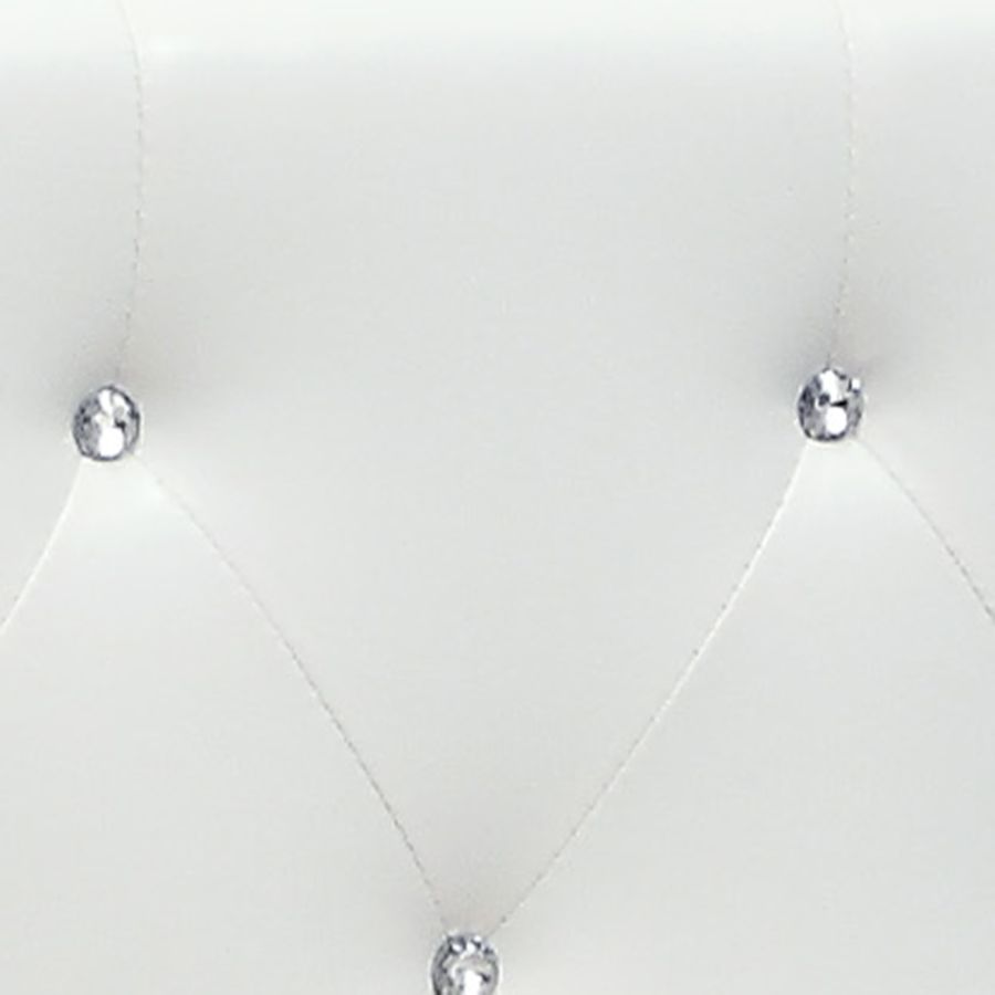 Lit plateforme double Glitz de 54 po en blanc