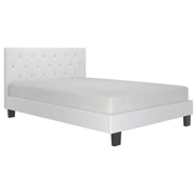 Grand lit plateforme Glitz de 60 po en blanc