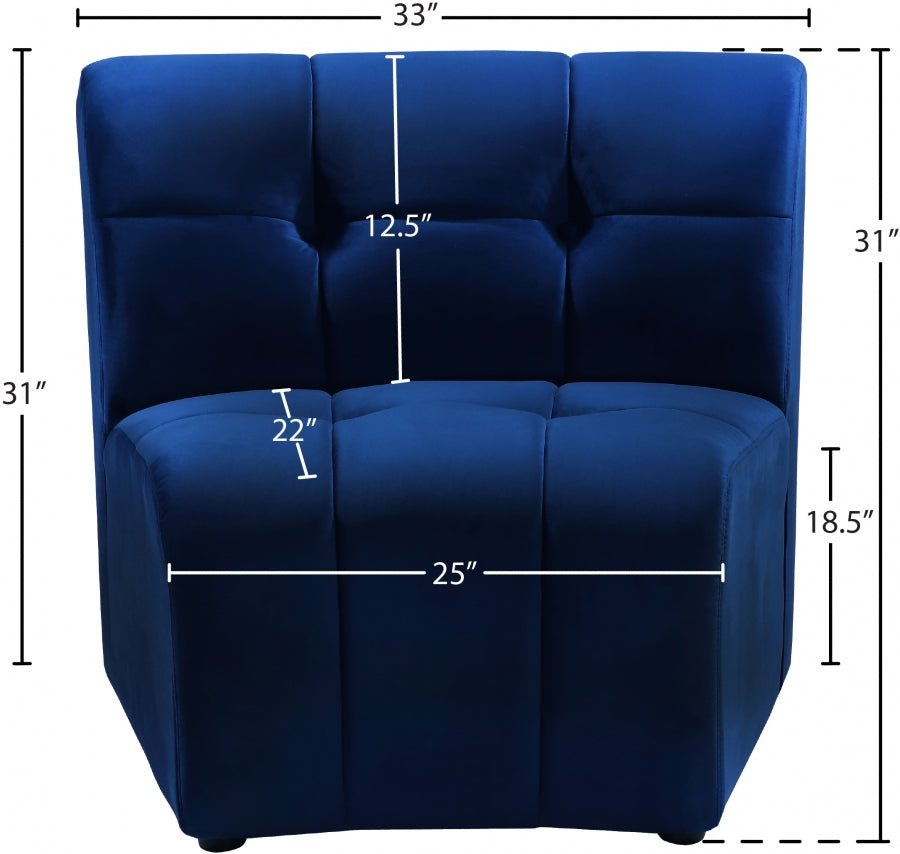 Chaise modulaire en velours Limitless
