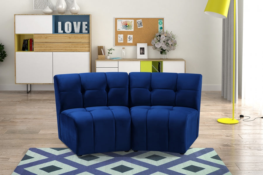 Causeuse modulaire en velours Limitless