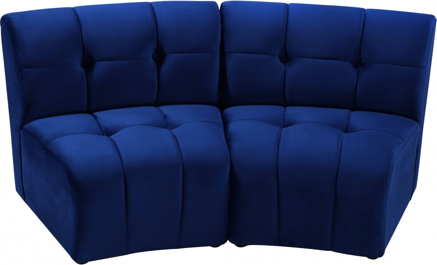 Causeuse modulaire en velours Limitless