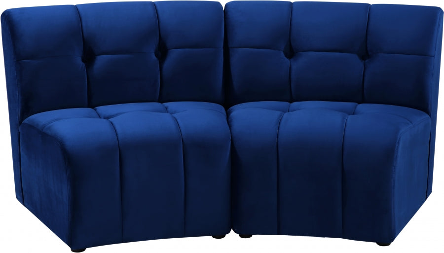 Causeuse modulaire en velours Limitless