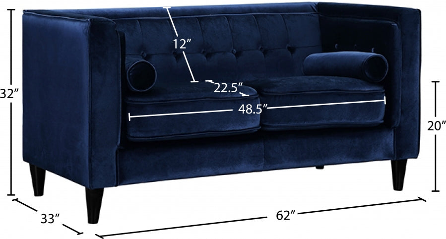 Causeuse en velours Taylor 