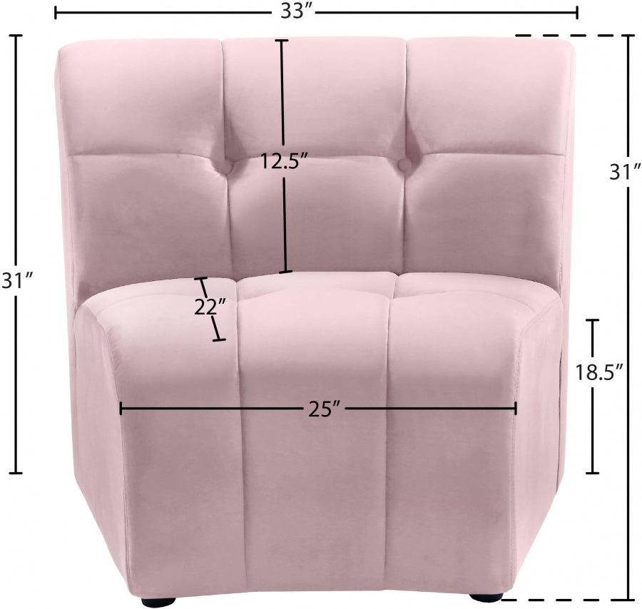 Chaise modulaire en velours Limitless