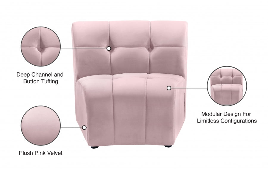 Chaise modulaire en velours Limitless