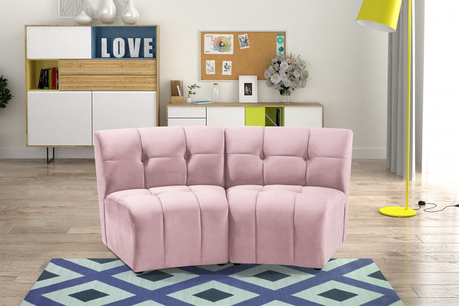 Causeuse modulaire en velours Limitless