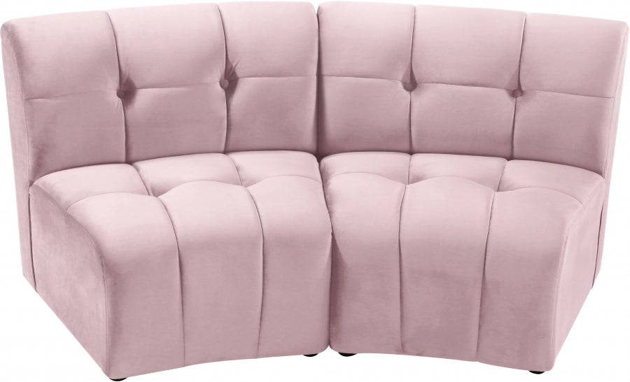 Causeuse modulaire en velours Limitless