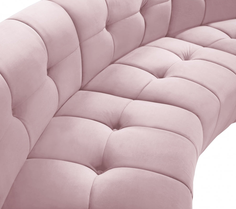 Causeuse modulaire en velours Limitless