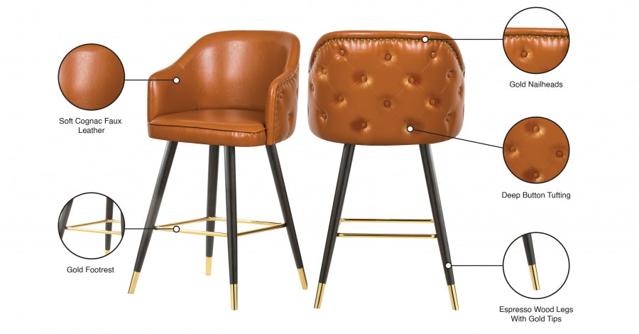 Bar en similicuir Barbosa | Tabouret de comptoir