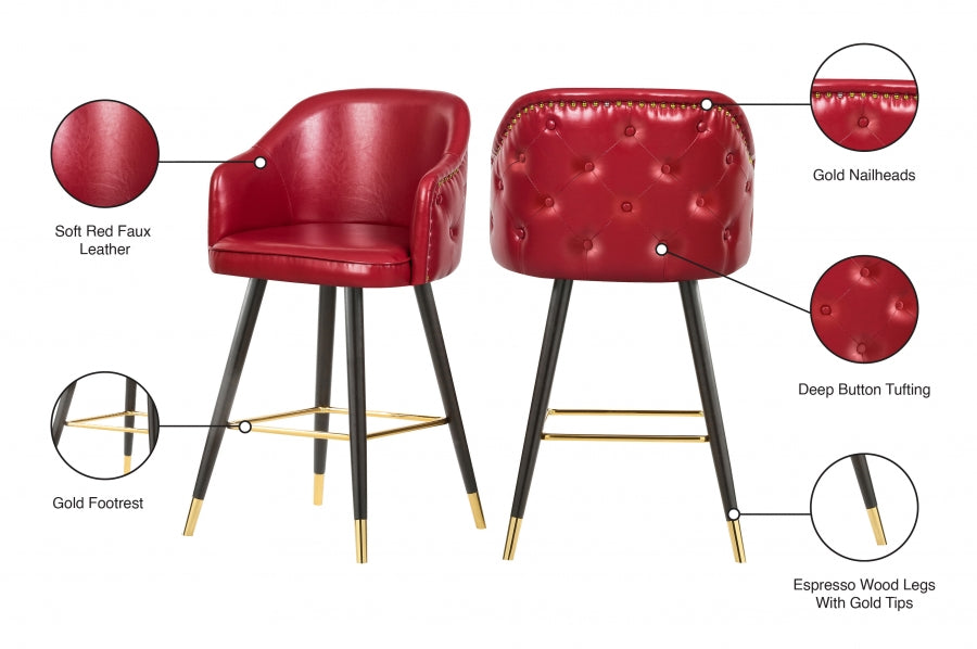 Bar en similicuir Barbosa | Tabouret de comptoir