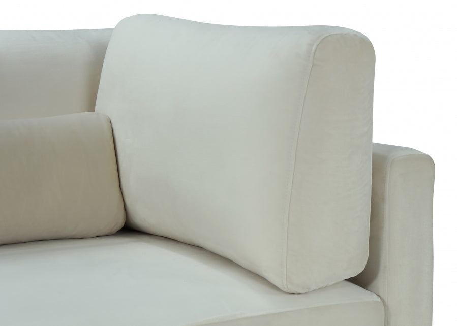 Chaise modulaire sans accoudoirs en velours Julia