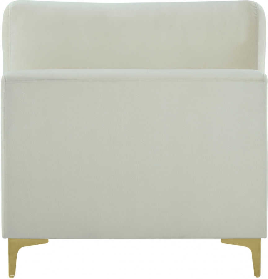 Chaise modulaire sans accoudoirs en velours Julia