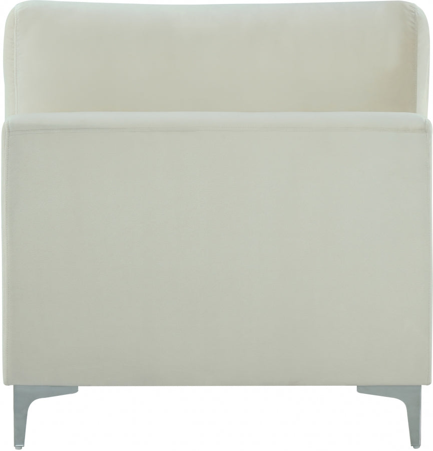 Chaise modulaire sans accoudoirs en velours Julia