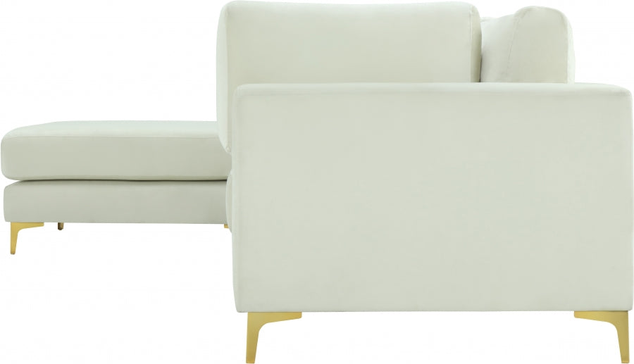Sectionnel réversible modulaire en velours Julia