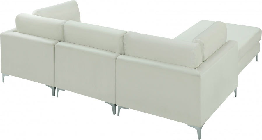 Sectionnel réversible modulaire en velours Julia