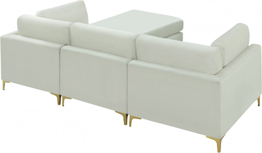 Sectionnel réversible modulaire en velours Julia