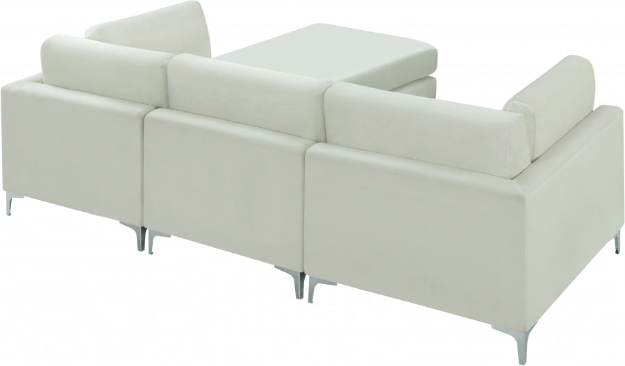 Sectionnel réversible modulaire en velours Julia