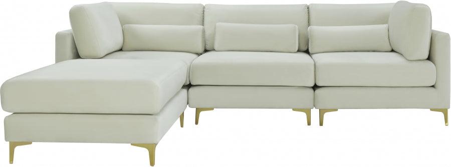 Sectionnel réversible modulaire en velours Julia