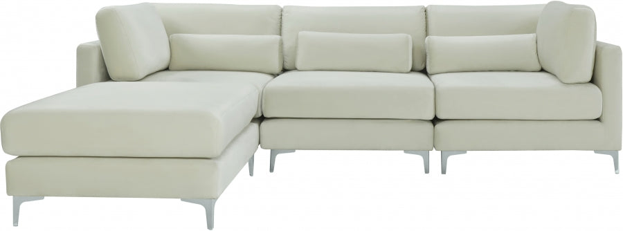 Sectionnel réversible modulaire en velours Julia