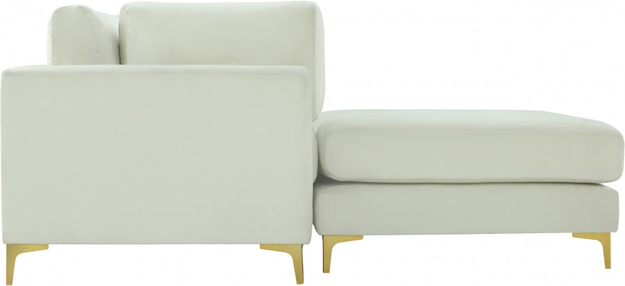 Sectionnel réversible modulaire en velours Julia