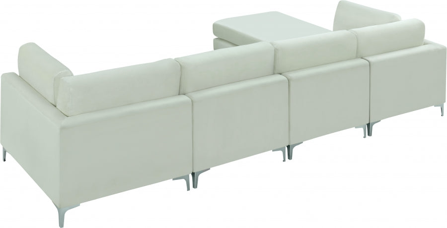 Sectionnel réversible modulaire en velours Julia