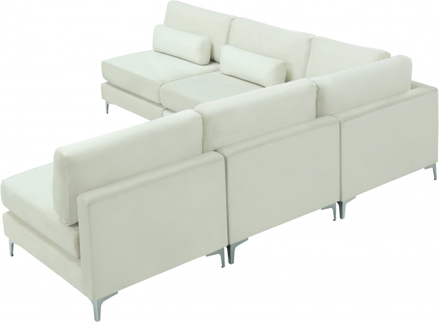 Sectionnel modulaire en velours Julia