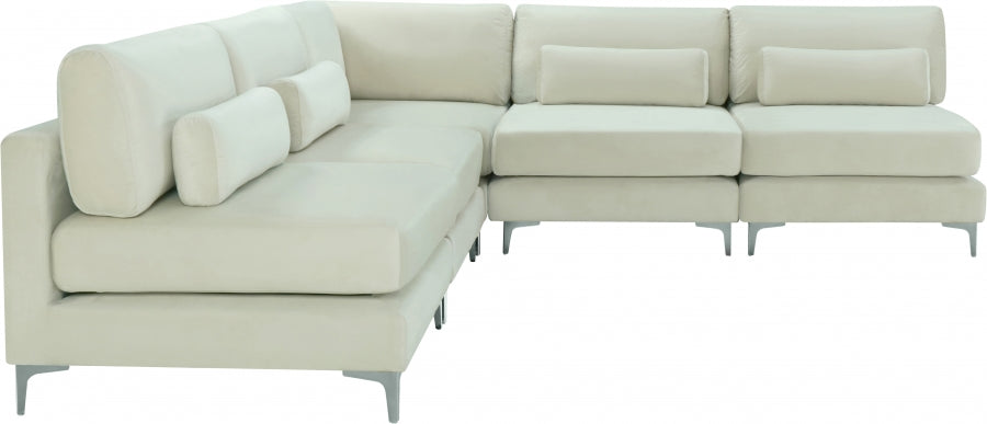 Sectionnel modulaire en velours Julia