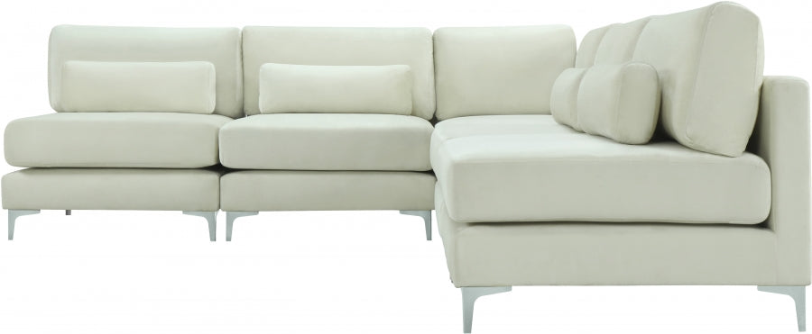 Sectionnel modulaire en velours Julia