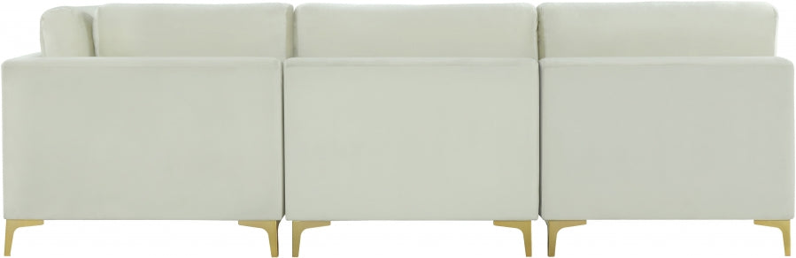 Sectionnel modulaire en velours Julia
