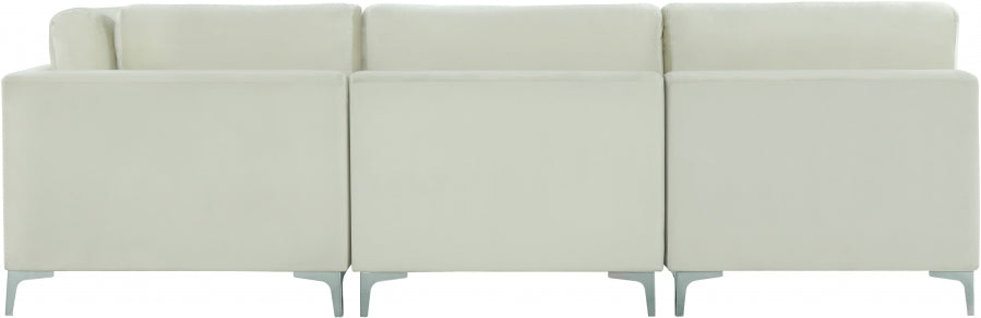 Sectionnel modulaire en velours Julia