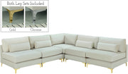 Sectionnel modulaire en velours Julia