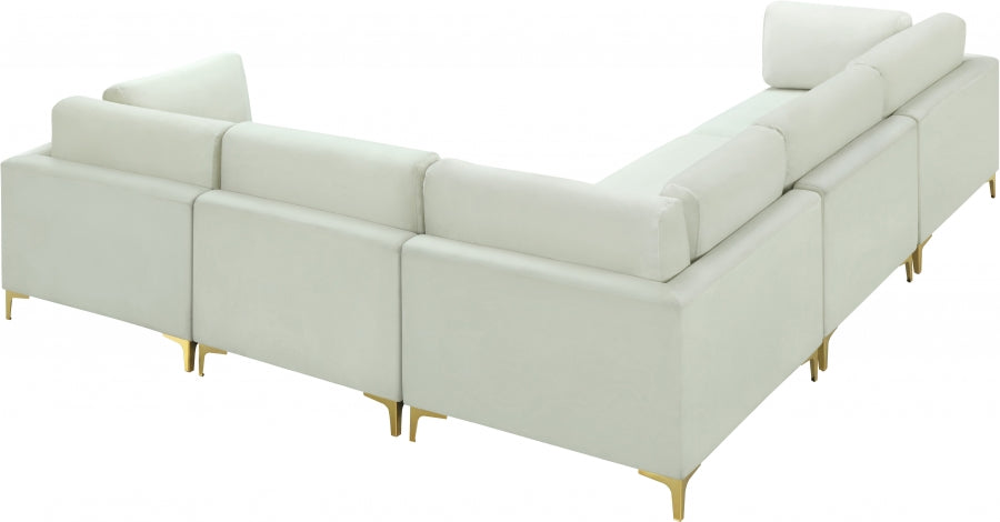 Sectionnel modulaire en velours Julia