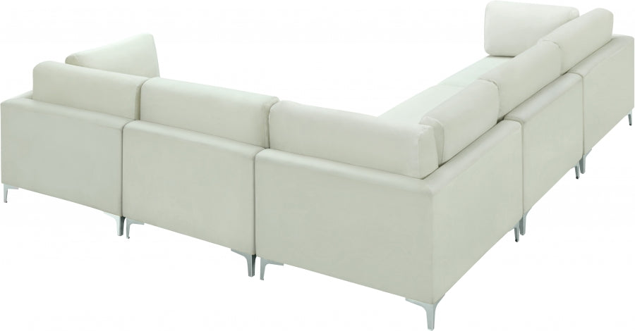 Sectionnel modulaire en velours Julia