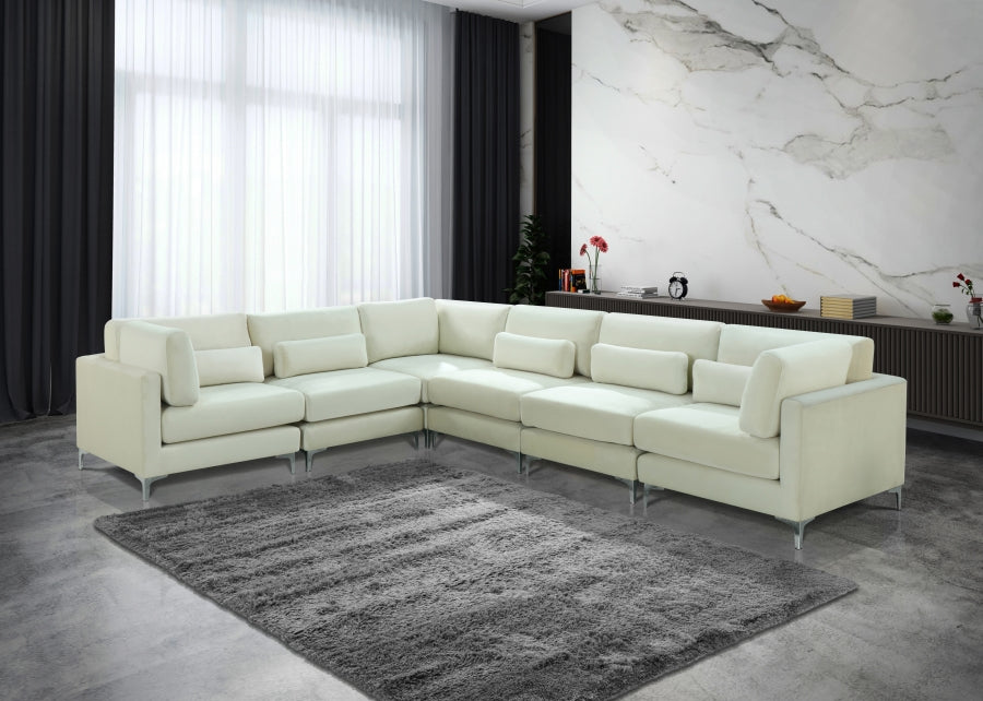 Sectionnel modulaire en velours Julia
