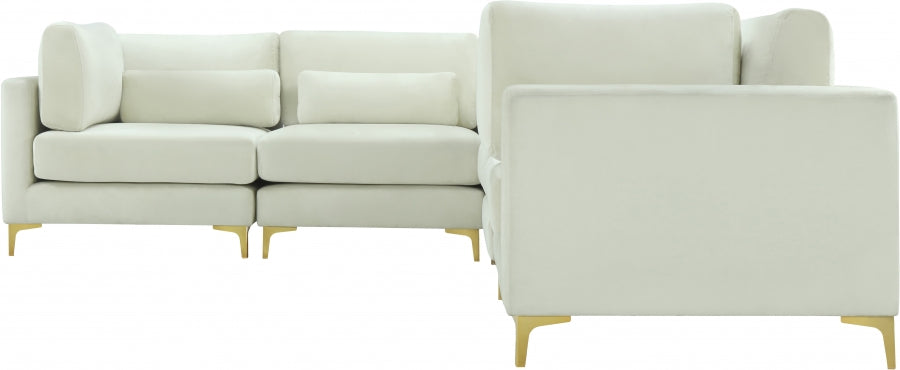 Sectionnel modulaire en velours Julia