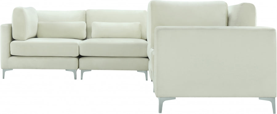 Sectionnel modulaire en velours Julia