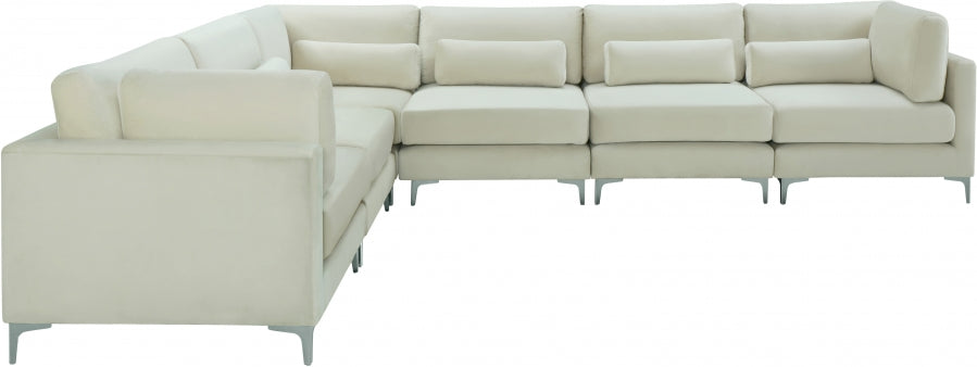 Sectionnel modulaire en velours Julia